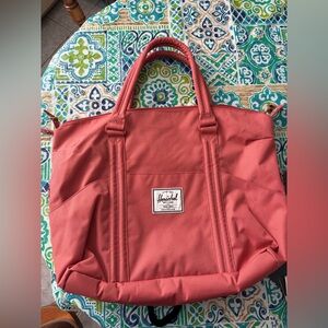 Herschel Coral Pink Tote Bag Weekender Travel Gym Bag